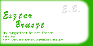 eszter bruszt business card